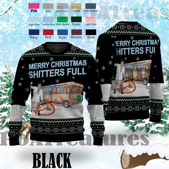 Christmas Vacation Shitter's Full Funny Ugly Sweater, Christmas Ugly Sweater - Image 11