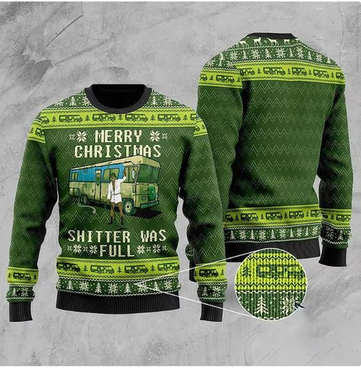 Christmas Vacation Shitter's Full Ugly Christmas 3D Ugly Sweater - Image 4