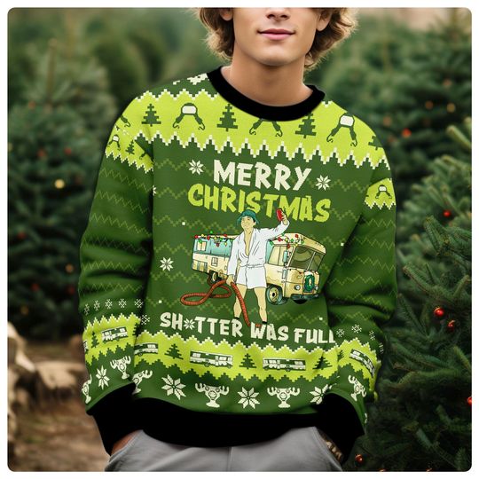 Christmas Vacation Shitter's Full Ugly Christmas Sweater - Image 6