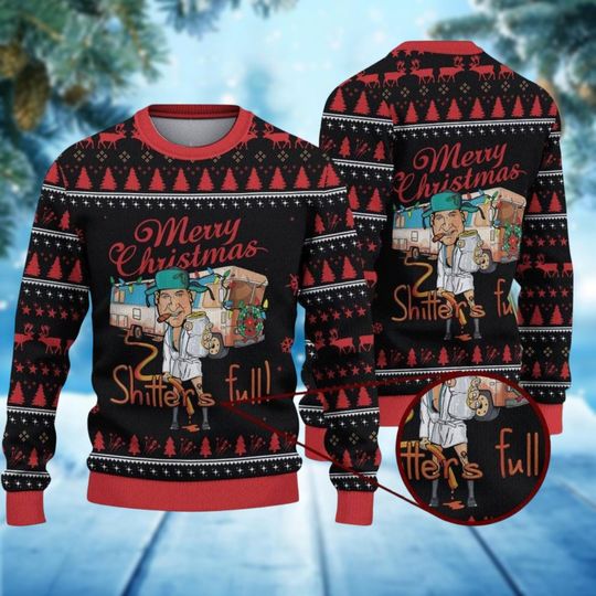 Christmas Vacation Shitter's Full Ugly Sweater, Mery Christmas Ugly Sweatshirt - Image 6