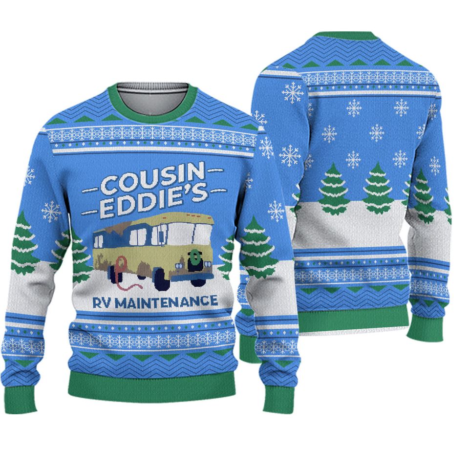 Christmas Vacation Sweater Cousin EddieÃ¢â‚¬â„¢s RV Maintenance
