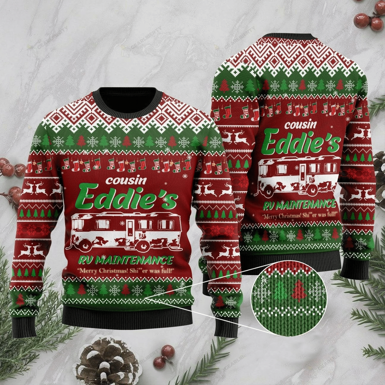 Christmas Vacation Ugly Christmas Sweater Adult 3D Funny Matching for family