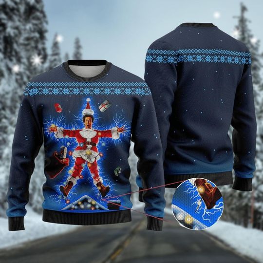Christmas Vacation Ugly Sweater, Slapstick National Xmas Sweater - Image 8