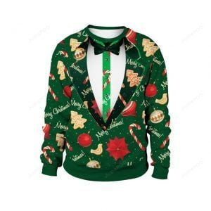 Christmas Vest Pattern Ugly Christmas Sweater Adult 3D Funny Matching for family