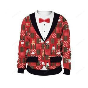 Christmas Vest Uniform Pattern Ugly Christmas Sweater Adult 3D Funny Matching for family