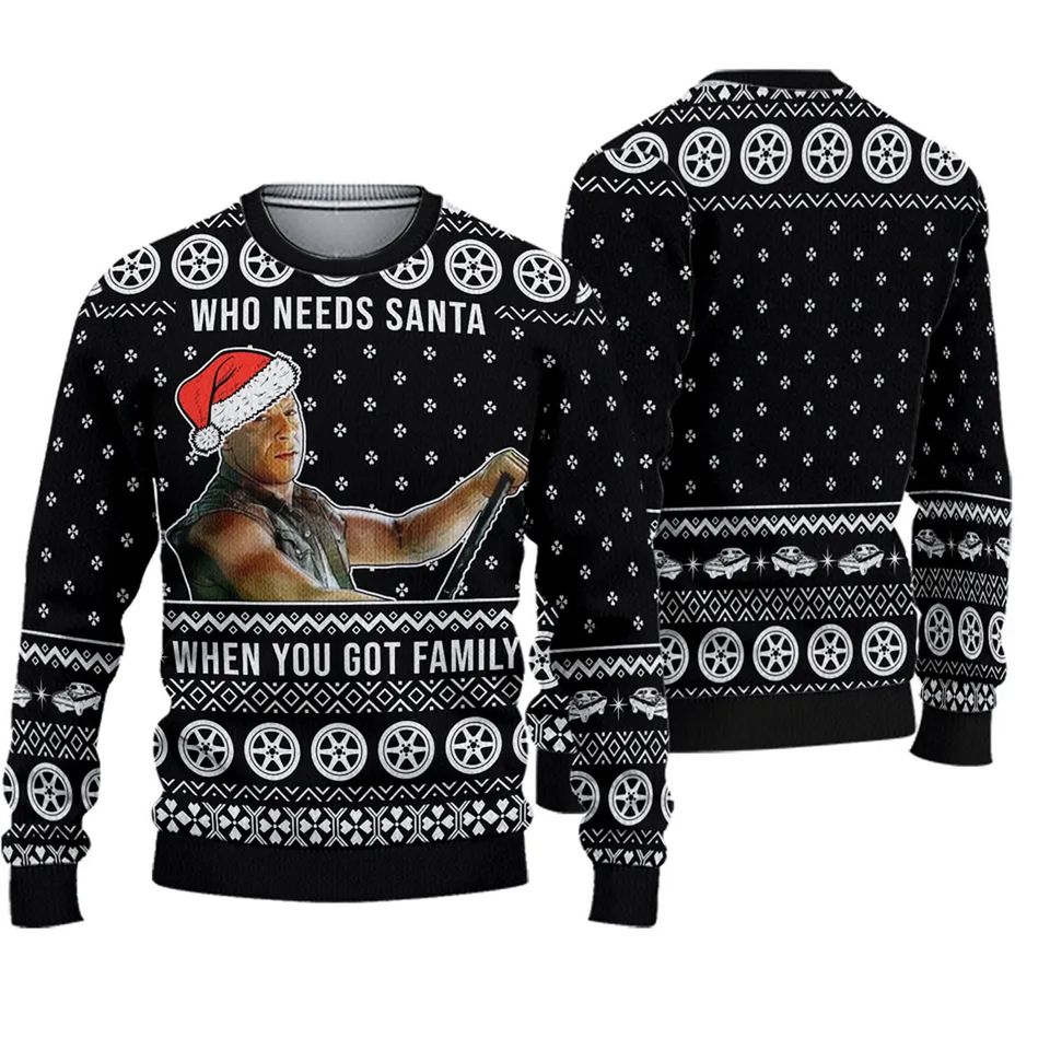Christmas Vin Diesel Sweater, Vin Diesel Ugly Sweater