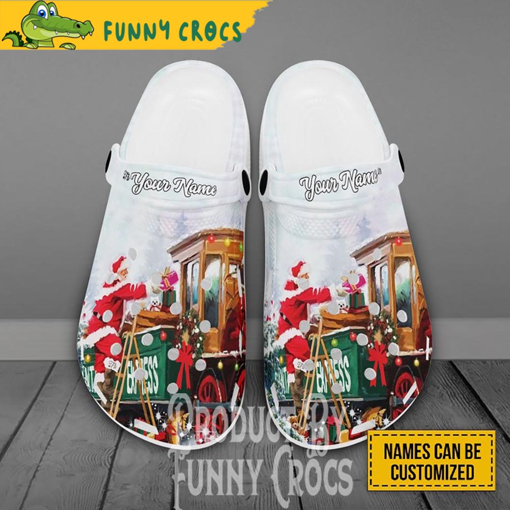 Christmas Water Santa Claus Crocs Crocband Clogs Shoes Comfortable For Men Women and Kids