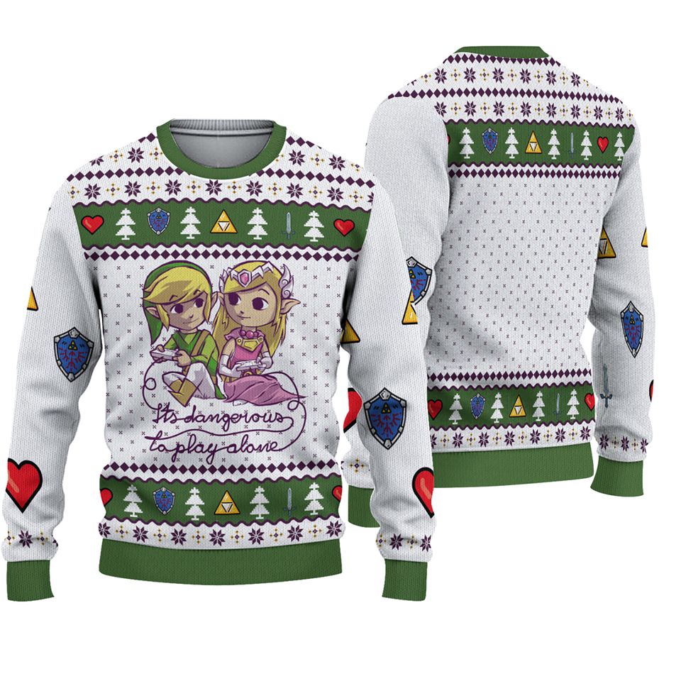 Christmas Zelda And Link Ugly Sweater