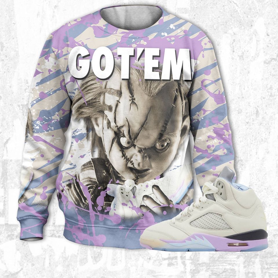 Chucky Gotem 3D Zebra Stripes Paint.Jordan 5 DJ Khaled Sail