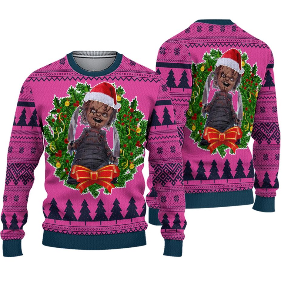 Chucky Horror Christmas Ugly Sweater