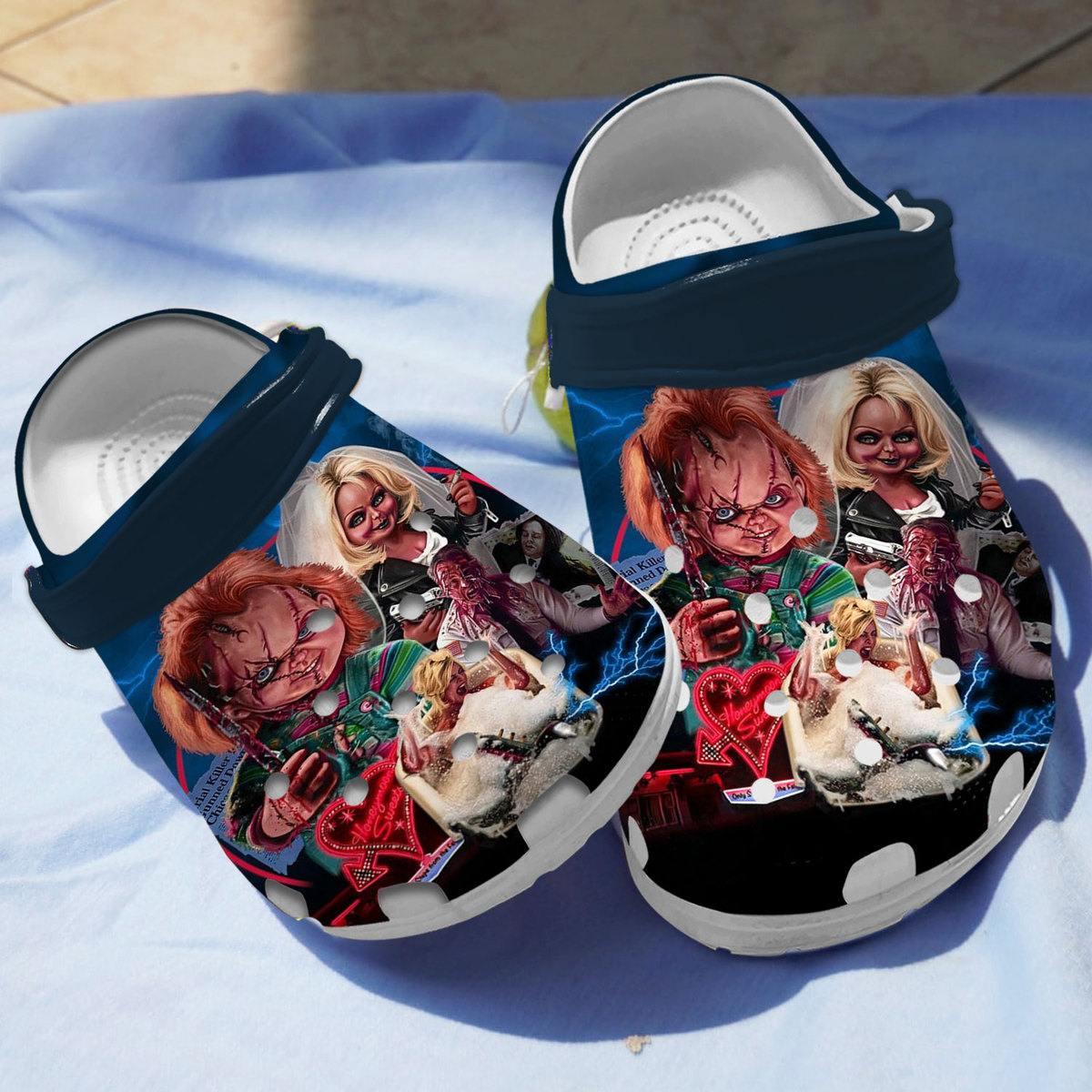 Chucky Horror Movie Crocs Crocband Clogs Shoes Comfortable For Men Women and Kids