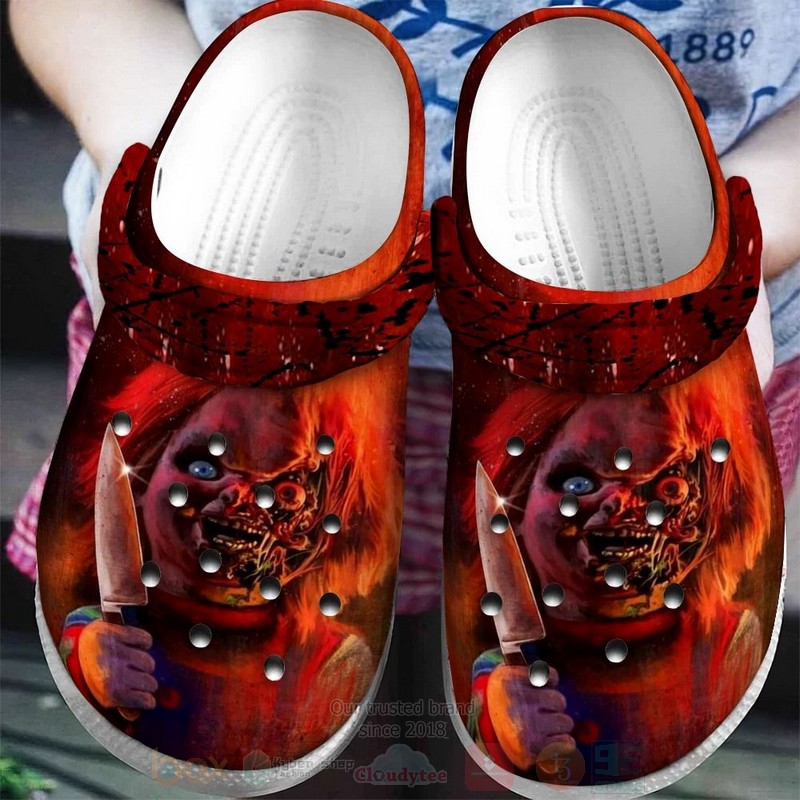 Chucky Horror Movie Crocs Crocband Clogs Shoes Comfortable For Men Women and Kids