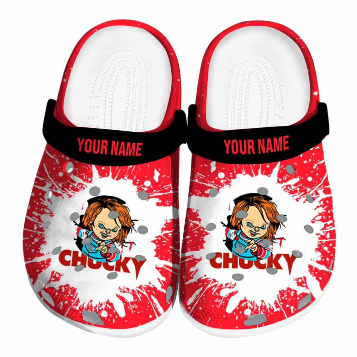 Chucky Horror Movie Crocs Crocband Clogs Shoes Comfortable For Men Women and Kids