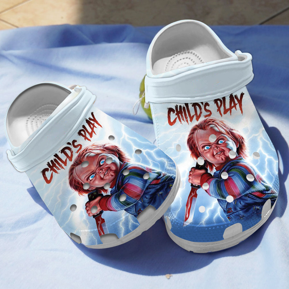 Chucky Horror Movie Crocs Crocband Clogs Shoes Comfortable For Men Women and Kids