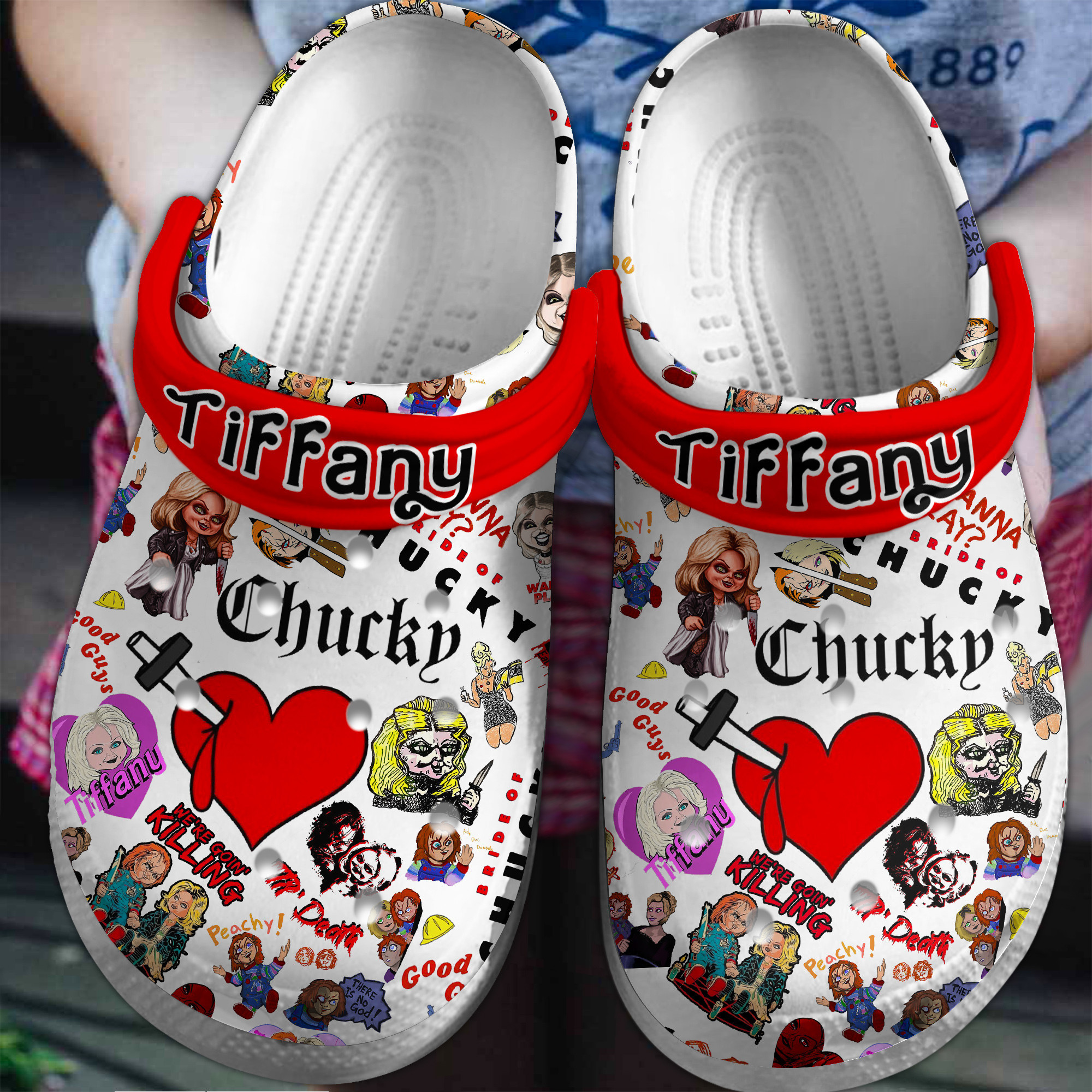 Chucky Horror Movie Crocs Crocband Clogs Shoes Comfortable For Men Women and Kids