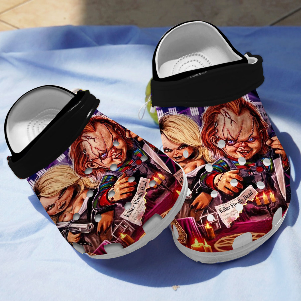 Chucky Horror Movie Crocs Crocband Clogs Shoes Comfortable For Men Women and Kids