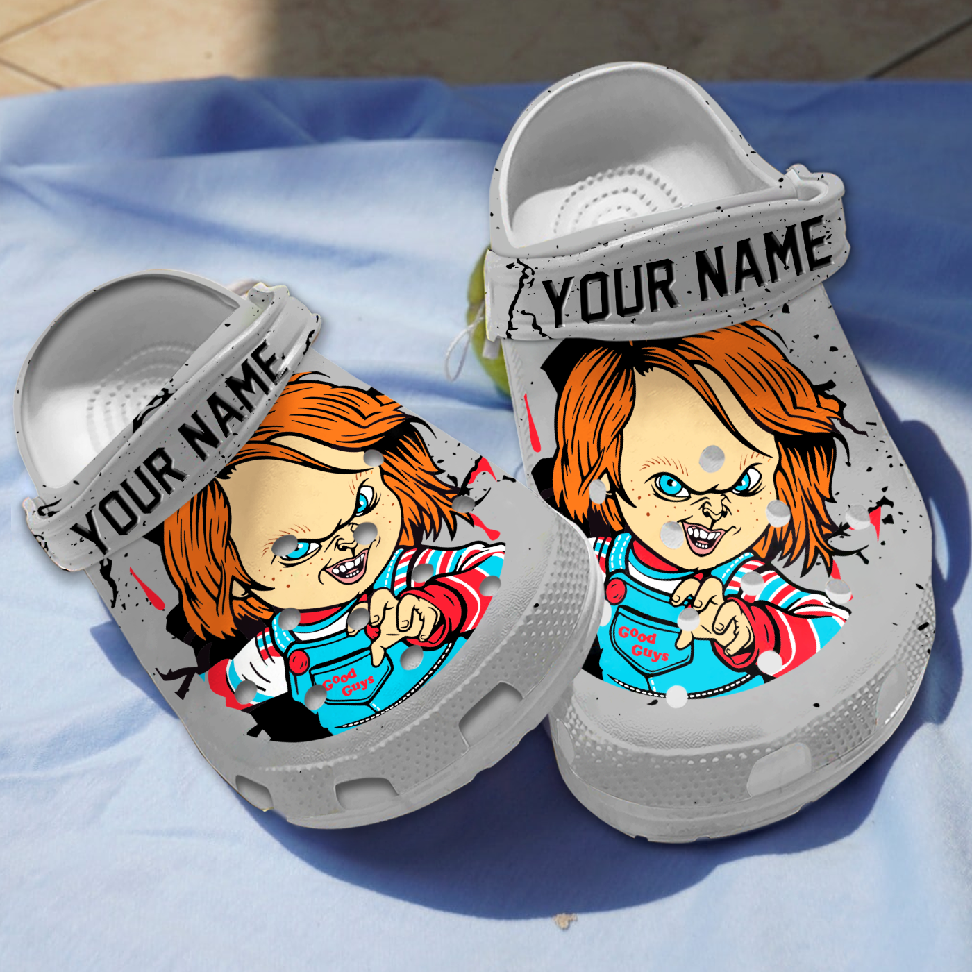 Chucky Horror Movie Crocs Crocband Clogs Shoes Comfortable For Men Women and Kids