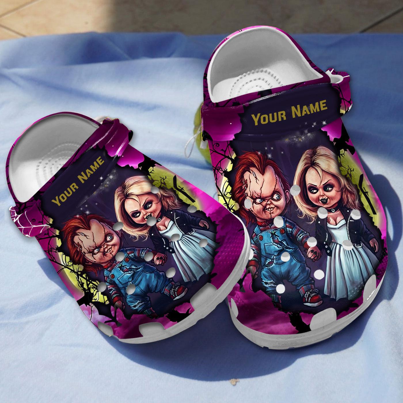 Chucky Horror Movie Crocs Crocband Clogs Shoes Comfortable For Men Women and Kids