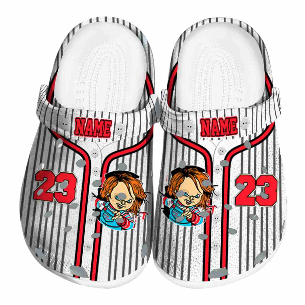 Chucky Horror Movie Crocs Crocband Clogs Shoes Comfortable For Men Women and Kids