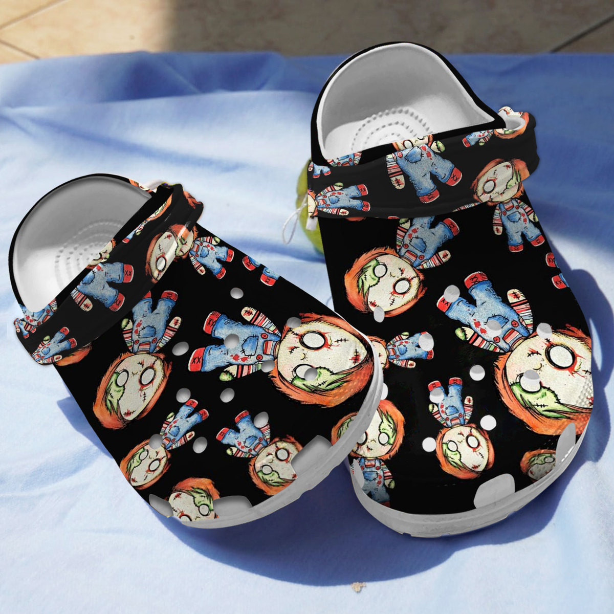 Chucky Horror Movie Crocs Crocband Clogs Shoes Comfortable For Men Women and Kids