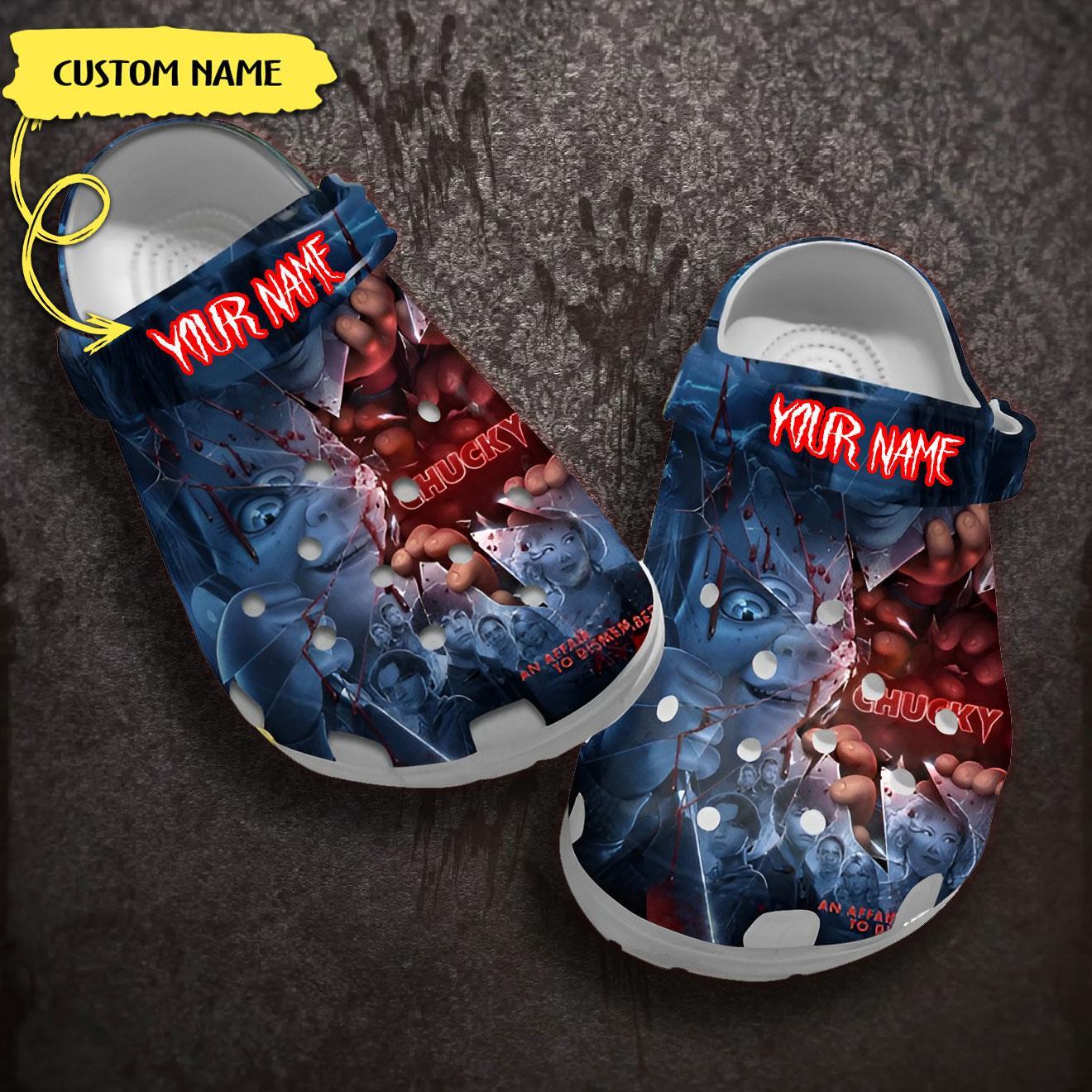 Chucky Horror Movie Crocs Crocband Clogs Shoes Comfortable For Men Women and Kids