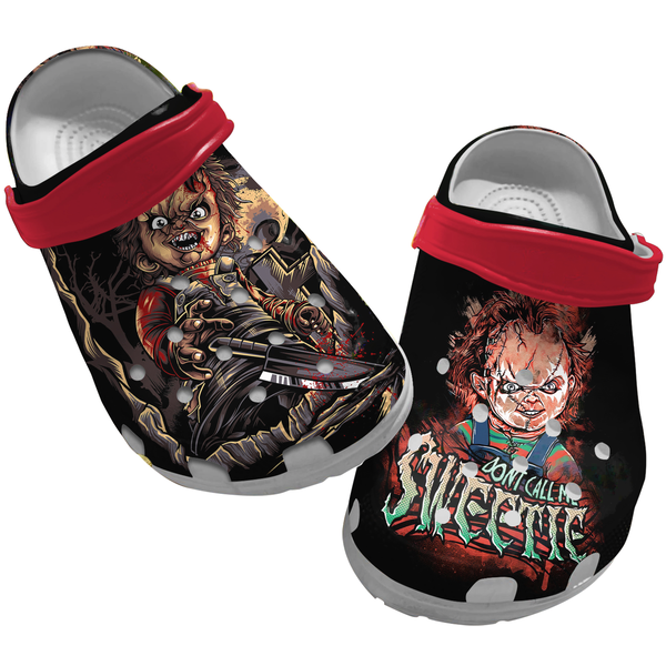 Chucky Horror Movie Crocs Crocband Clogs Shoes Comfortable For Men Women and Kids