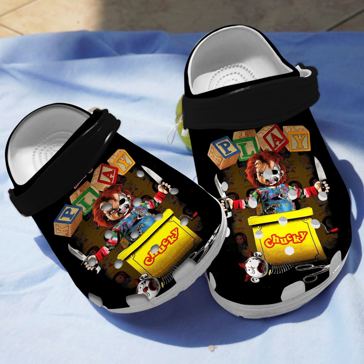 Chucky Horror Movie Crocs Crocband Clogs Shoes Comfortable For Men Women and Kids