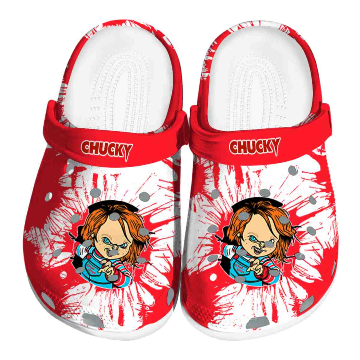 Chucky Horror Movie Crocs Crocband Clogs Shoes Comfortable For Men Women and Kids