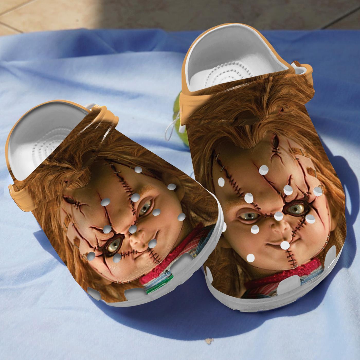 Chucky Horror Movie Crocs Crocband Clogs Shoes Comfortable For Men Women and Kids