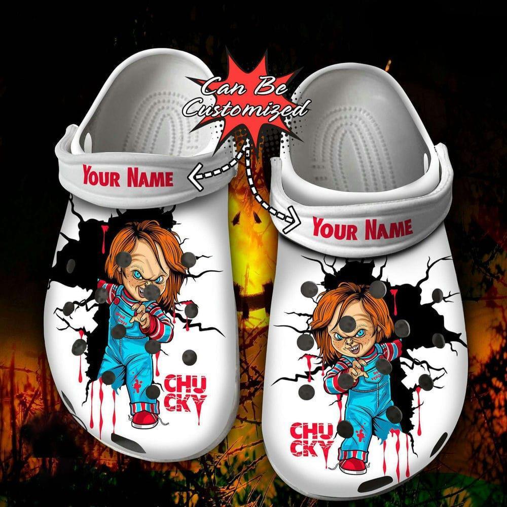 Chucky Horror Movie Crocs Crocband Clogs Shoes Comfortable For Men Women and Kids
