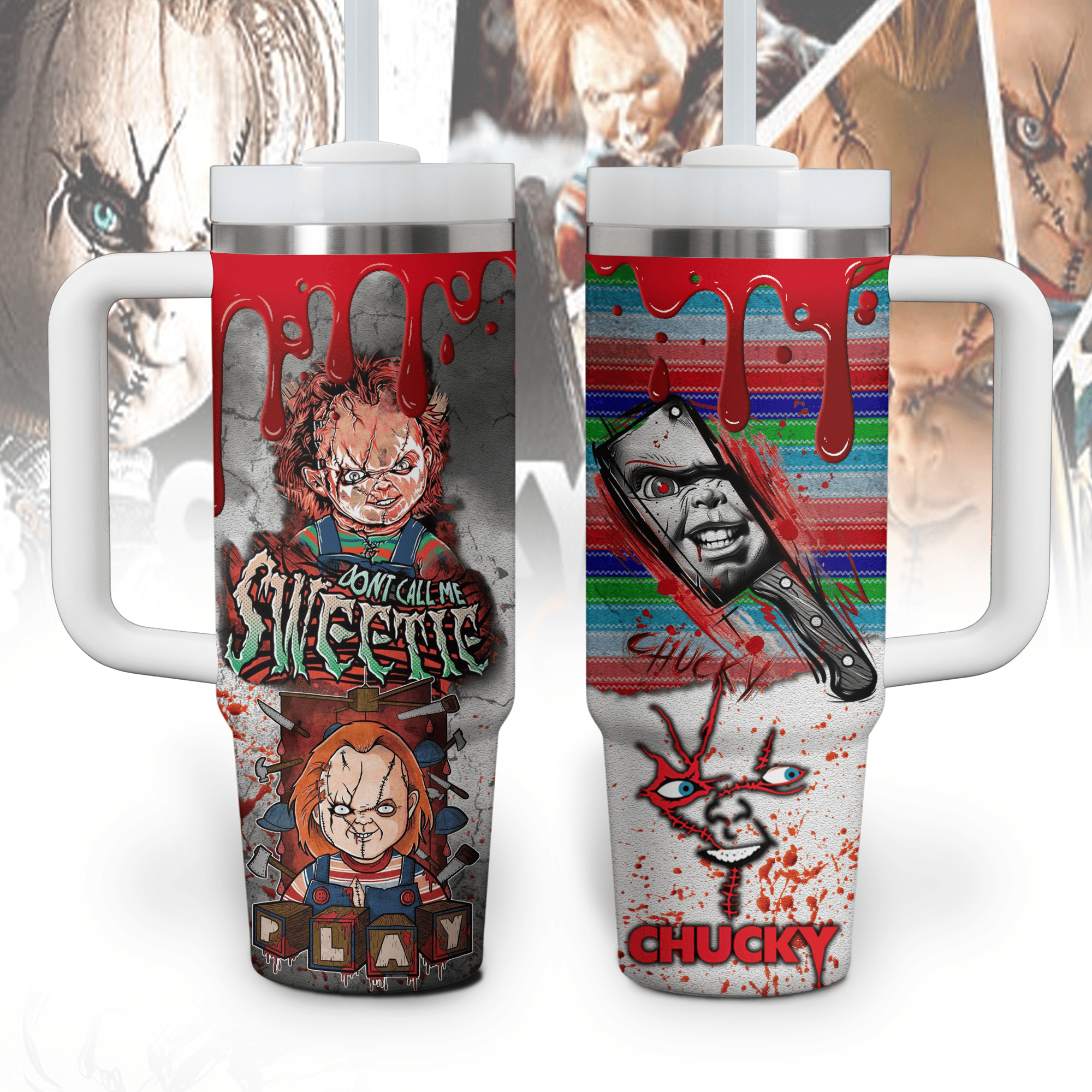 Chucky Movies Custom Stanley Cup 40 oz 30 oz Tumbler With HandleTVC2301522