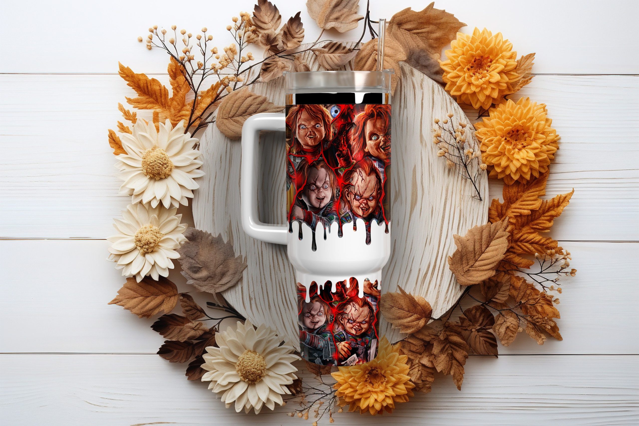 Chucky Movies Custom Stanley Cup 40 oz 30 oz Tumbler With HandleTVC2301878 - Image 2