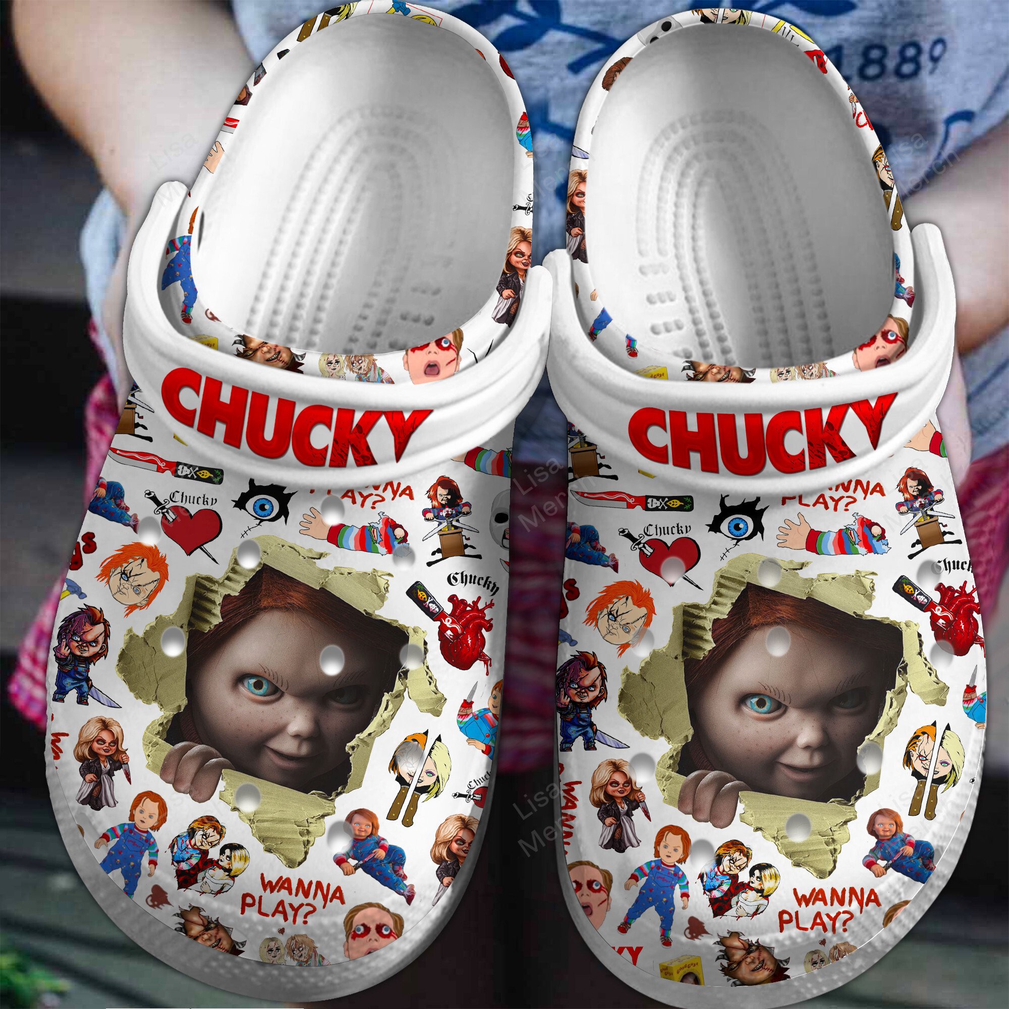 Chucky TV Series Crocs Crocband Clogs Shoes Comfortable For Men Women and Kids
