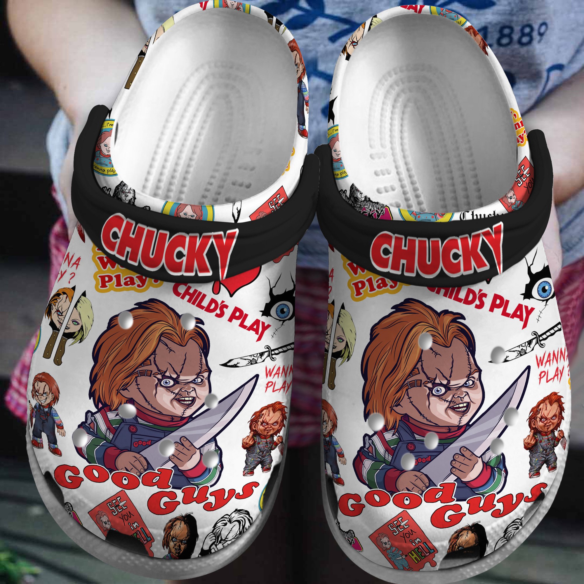 Chucky TV Series Crocs Crocband Clogs Shoes Comfortable For Men Women and Kids