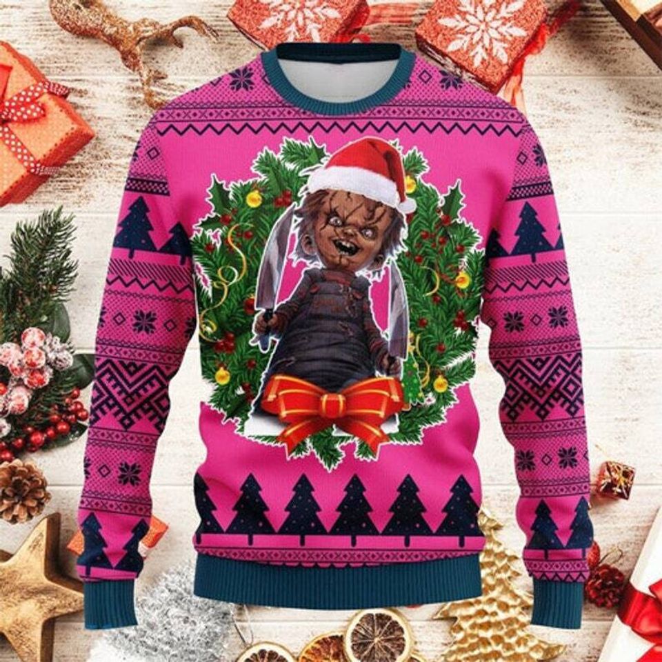 Chucky Ugly Christmas Sweater Best Xmas Gift Size S-5XL