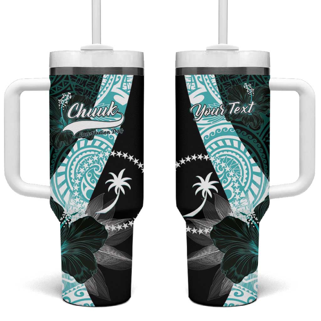 Chuuk Constitution Day Hibiscus Turquoise Custom Stanley Cup 40 oz 30 oz Tumbler With HandleTVC2301403