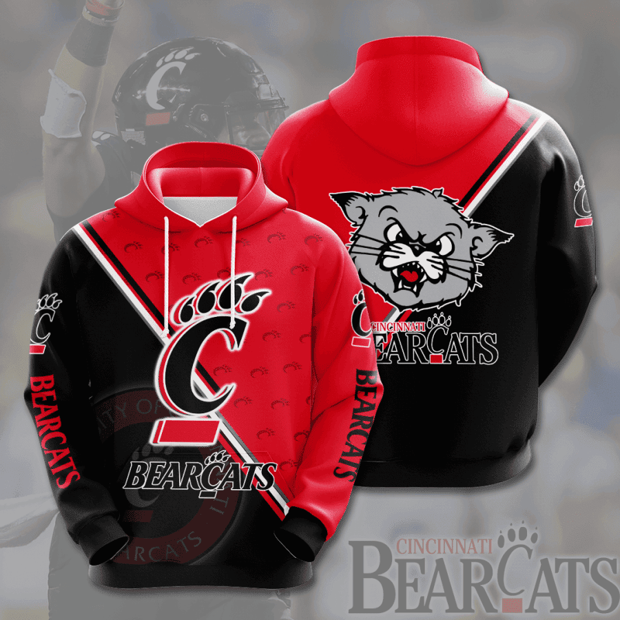 Cincinnati Bearcats 3D All Over Print Hoodie, Zip Hoodie