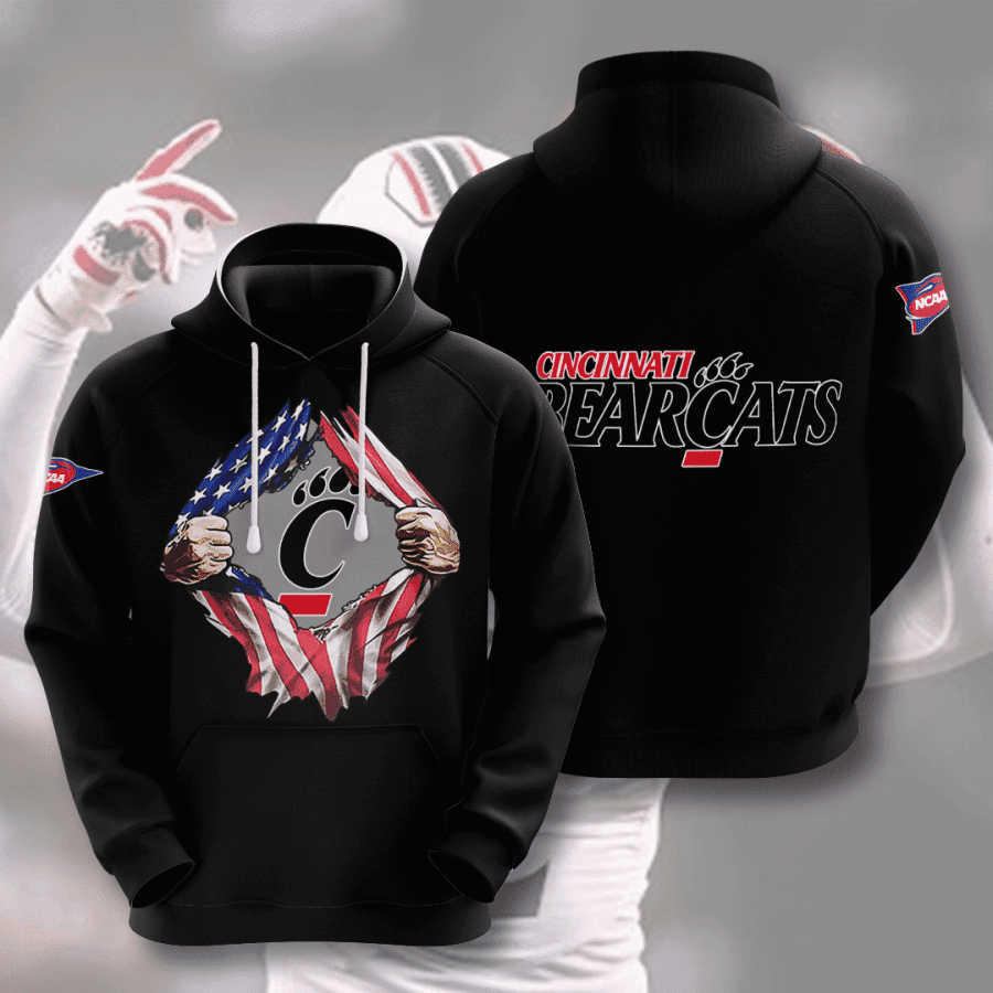 Cincinnati Bearcats 3D All Over Print Hoodie, Zip Hoodie