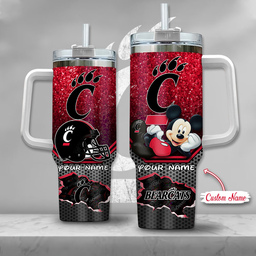 Cincinnati Bearcats NCAA Mickey Mouse Custom Stanley Cup 40 oz 30 oz Tumbler With HandleTVC230118