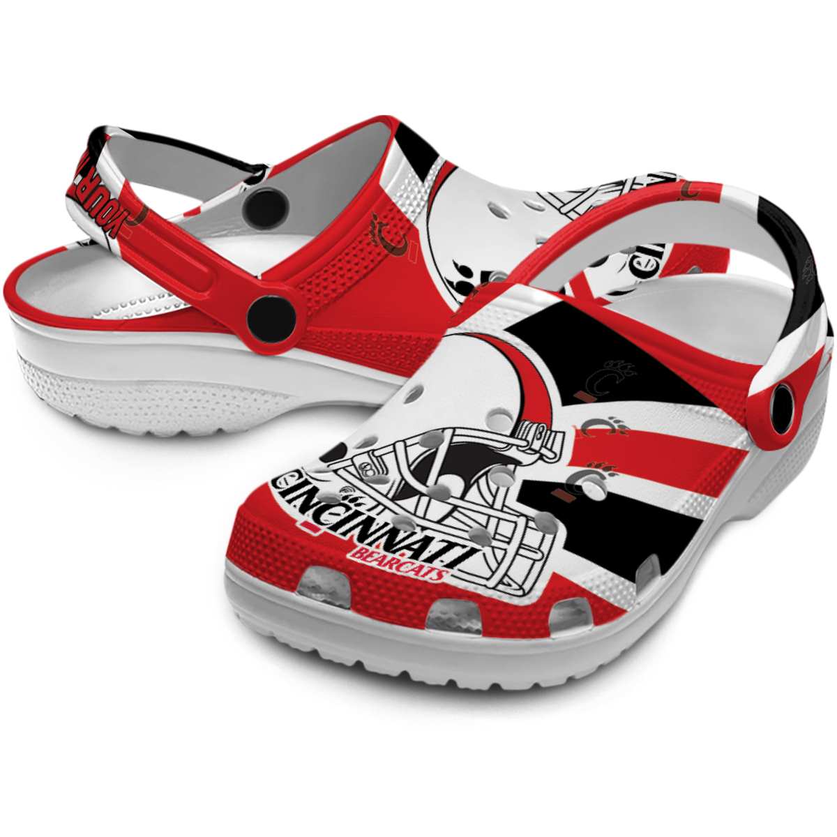 Cincinnati Bearcats NCAA Sport Crocs Crocband Clogs Shoes Comfortable For Men Women and Kids - Image 3