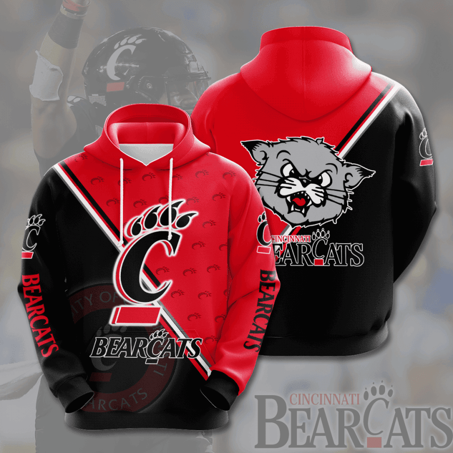 Cincinnati Bearcats NCAA Team 3D All Over Print Hoodie, Zip Hoodie