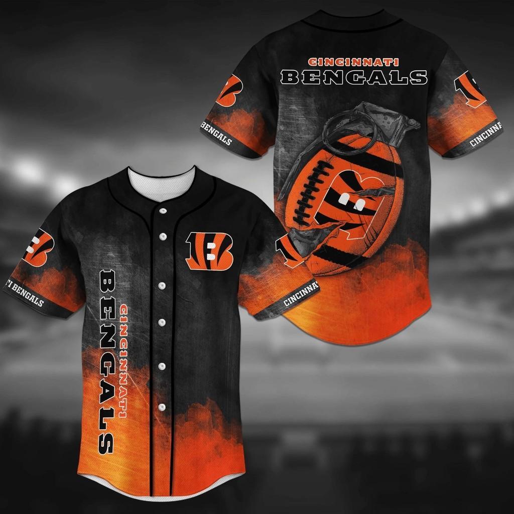 Cincinnati Bengals Baseball Jersey Shirt Ã¢â‚¬â€œ NLF Sportswear For Fans