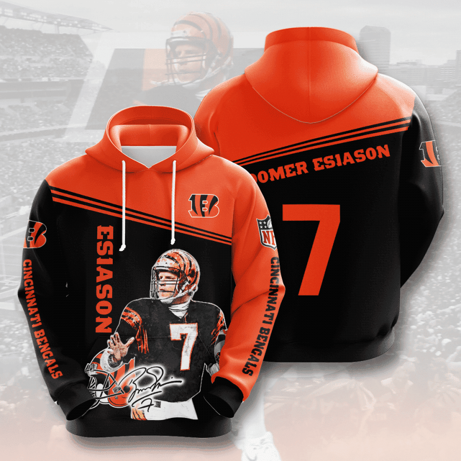 Cincinnati Bengals Boomer Esiason 7 3D All Over Print Hoodie, Zip Hoodie
