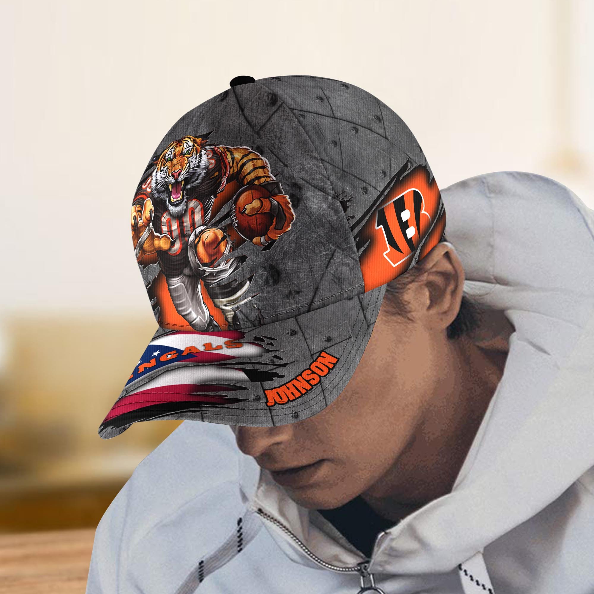 Cincinnati Bengals Custom Name Classic Caps Trucker Hats Custom Hats Gifts For Men & Women