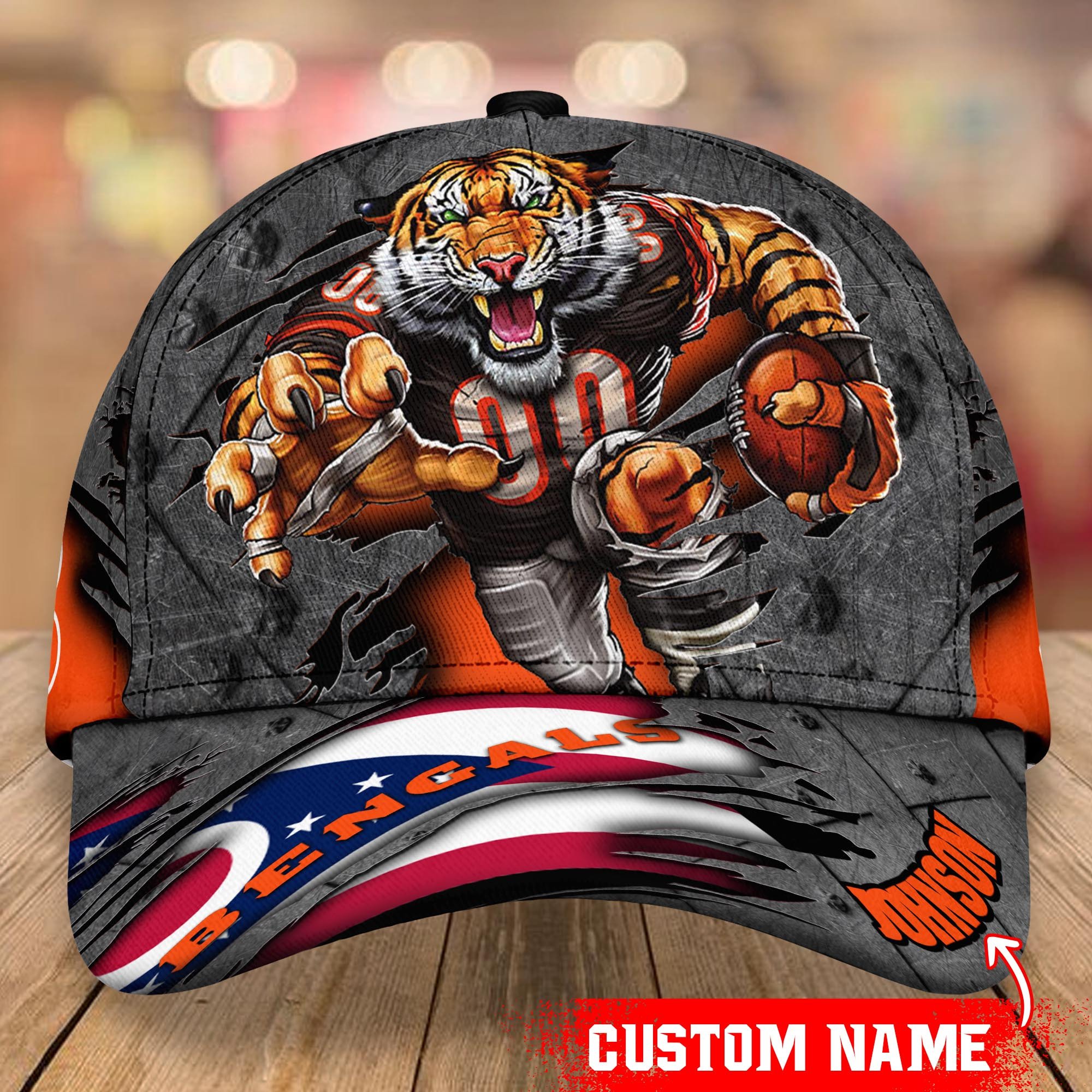 Cincinnati Bengals Custom Name Classic Caps Trucker Hats Custom Hats Gifts For Men & Women
