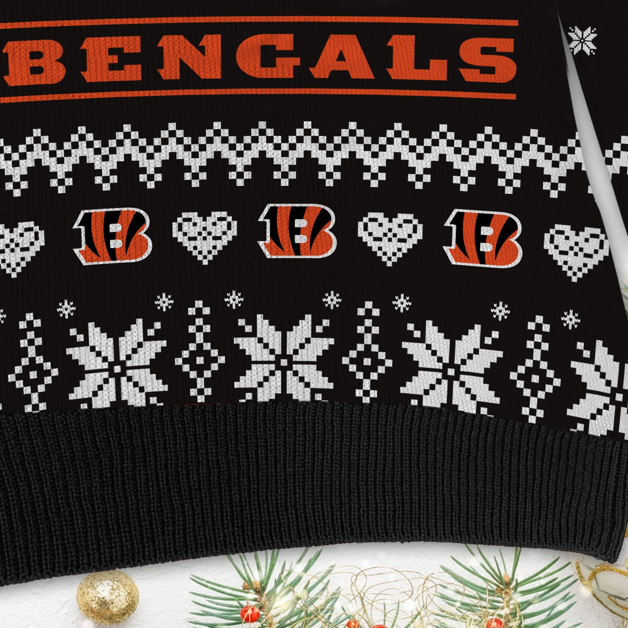 Cincinnati Bengals Cute The Snoopy Show Football Helmet 3D Ugly Christmas Sweater Adult 3D Funny Matching for family - Image 5