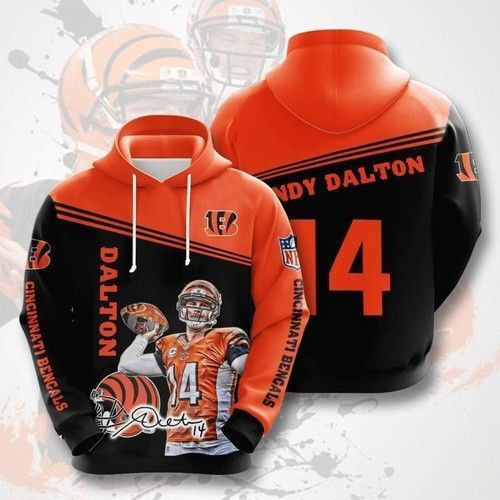 Cincinnati Bengals Dalton 14 3D All Over Print Hoodie, Zip Hoodie