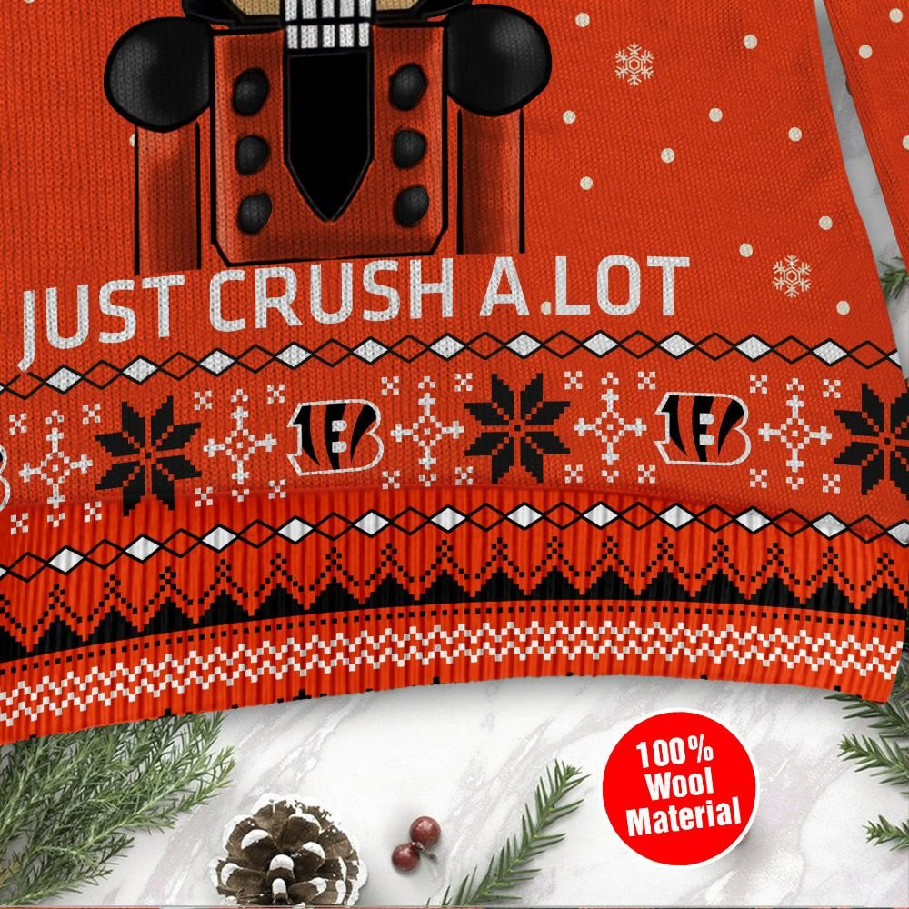 Cincinnati Bengals I Am Not A Player I Just Crush Alot Ugly Christmas Sweater Adult 3D Funny Matching for family - Image 4