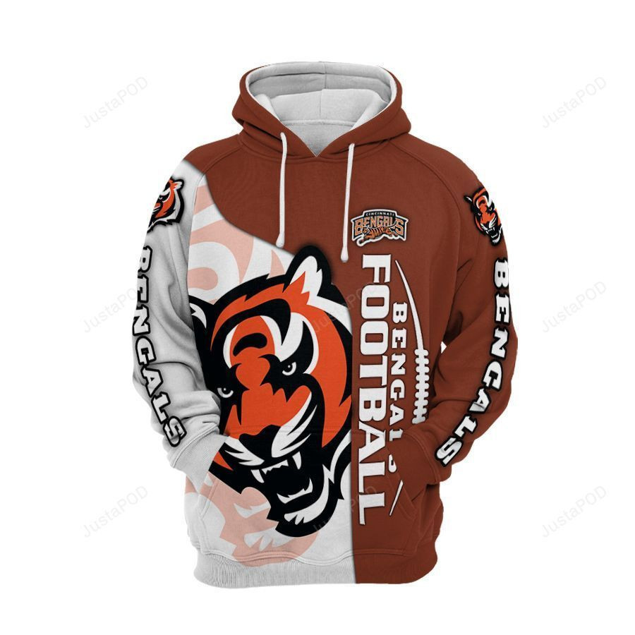Cincinnati Bengals Ncaa Football Tiger 3D All Over Print Hoodie, Zip Hoodie