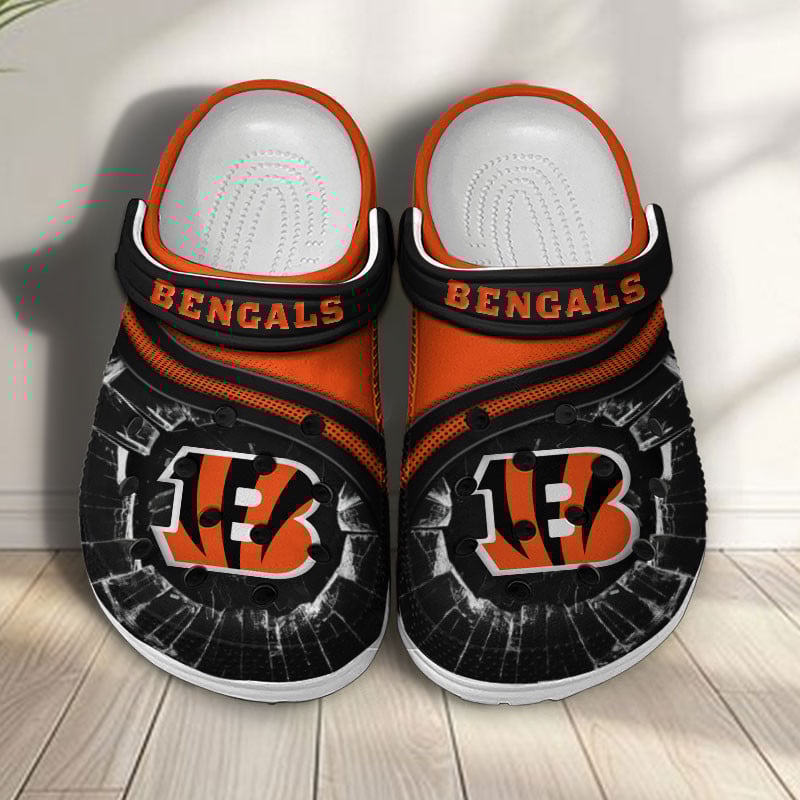 Cincinnati Bengals NFL Crocs Crocband Clogs Shoes Comfortable For Men Women and Kids